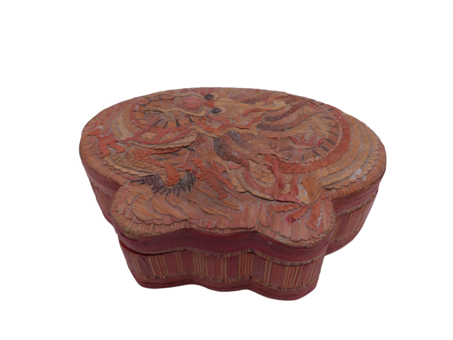 Rare Wood Bamboo Straw Jewelry box