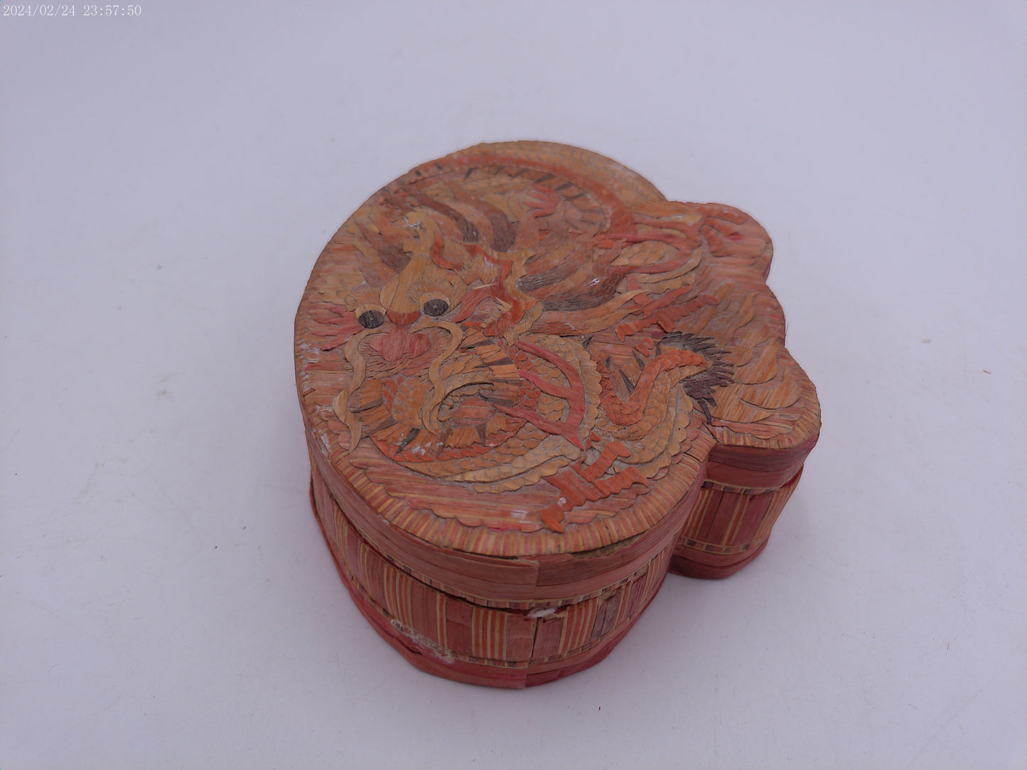 Rare Wood Bamboo Straw Jewelry box