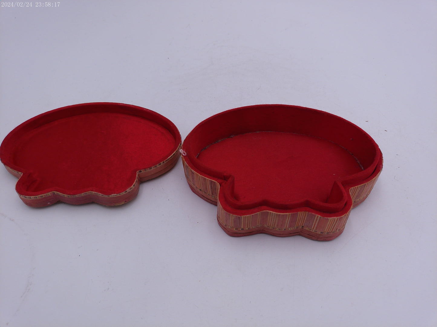 Rare Wood Bamboo Straw Jewelry box