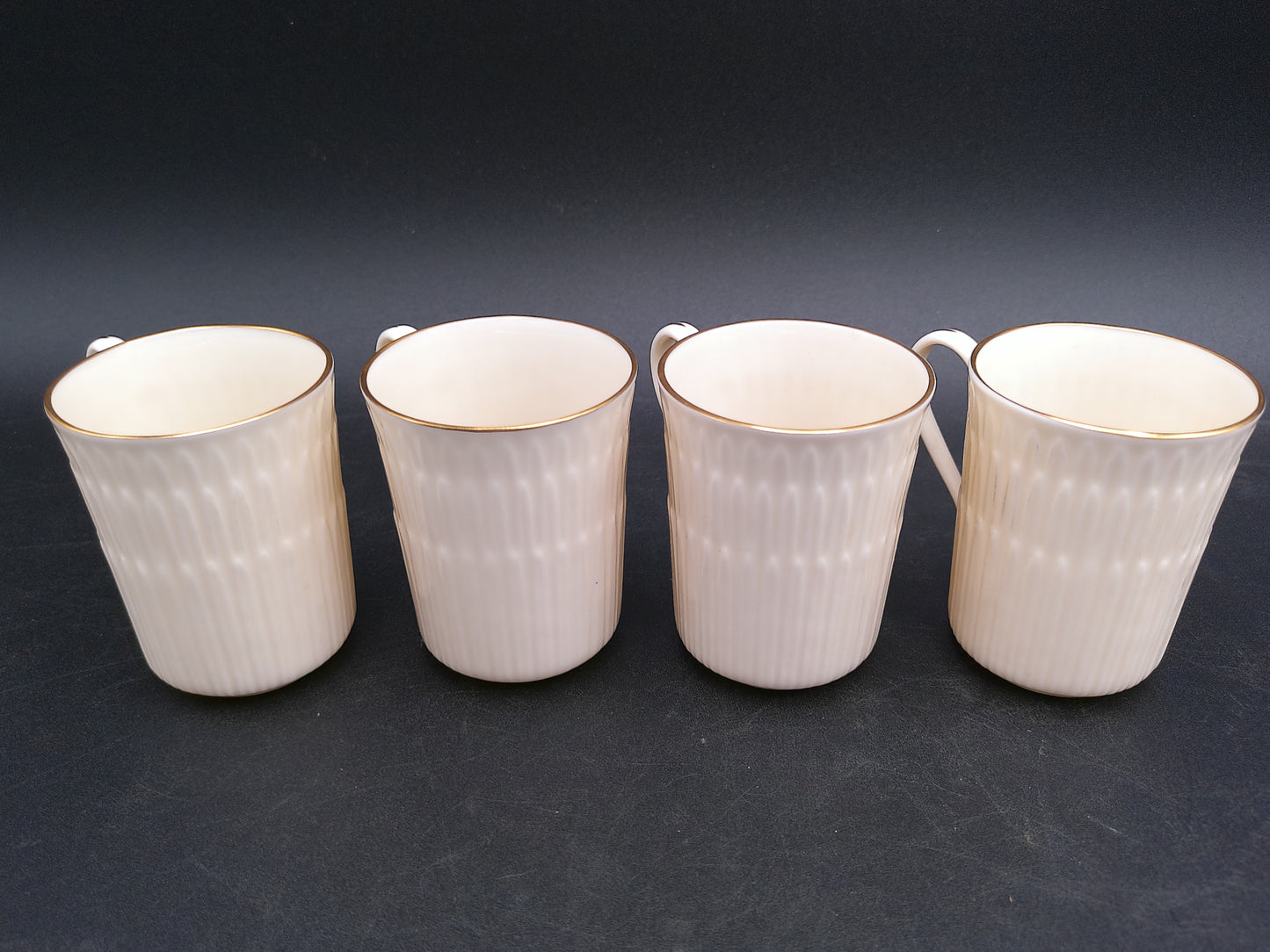 Lenox Expresso Coffee Tea Cups Demitasse Cup Ivory Gold Trim Set of 4