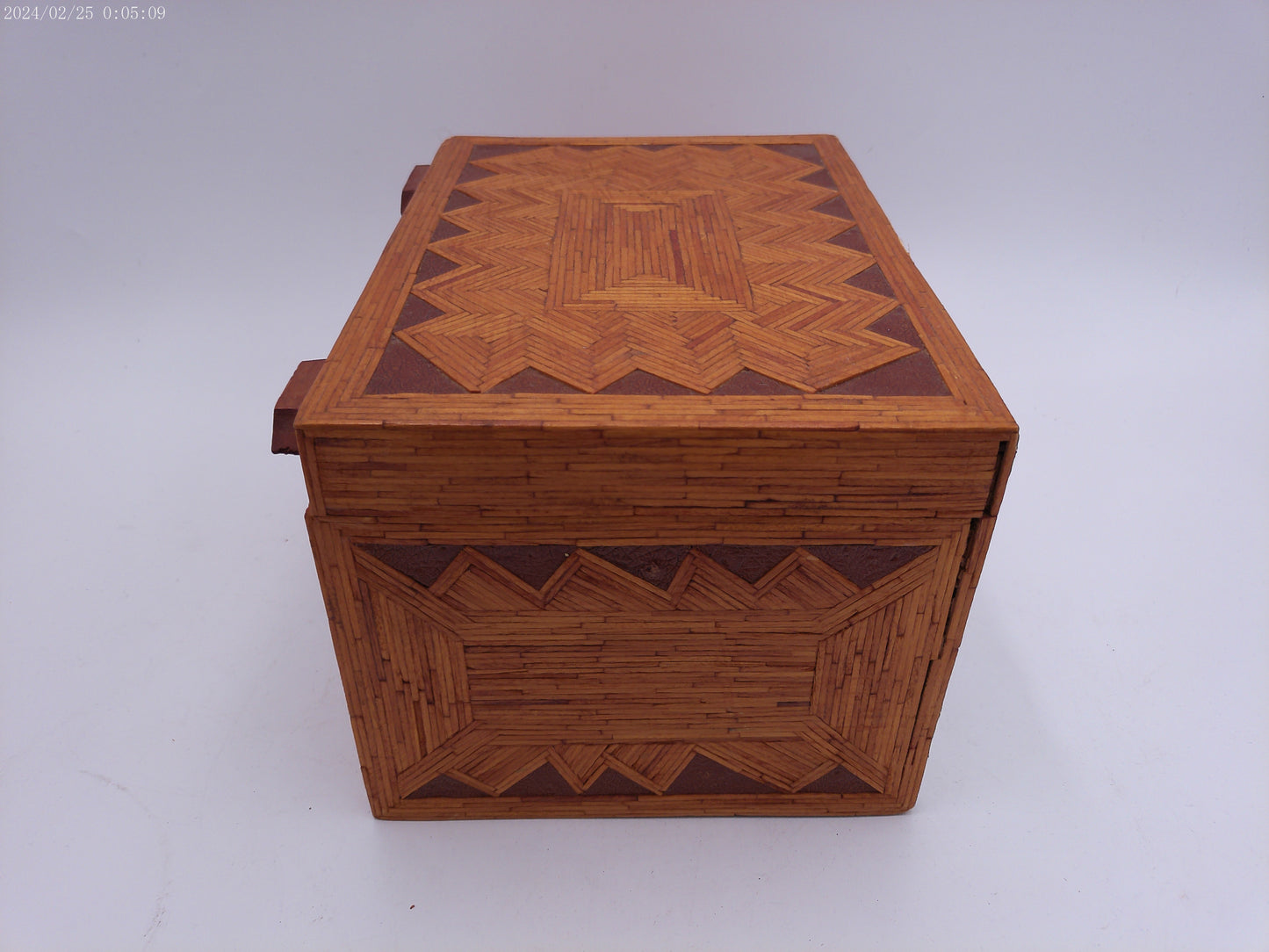 Vintage  Inlaid Jewelry Wood Box