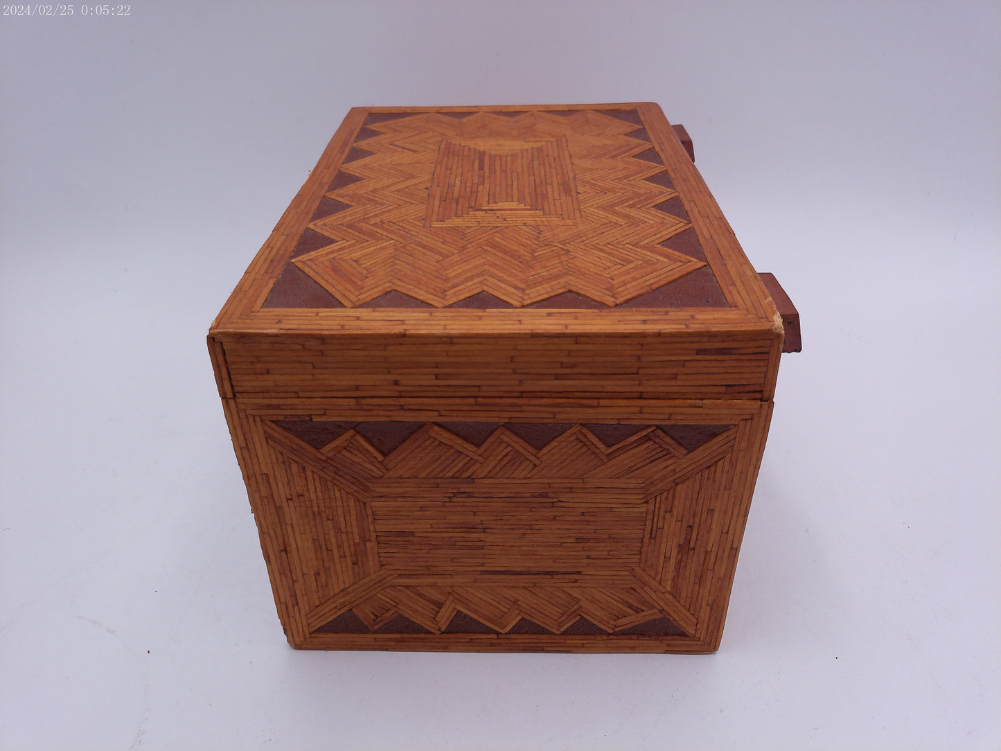 Vintage  Inlaid Jewelry Wood Box