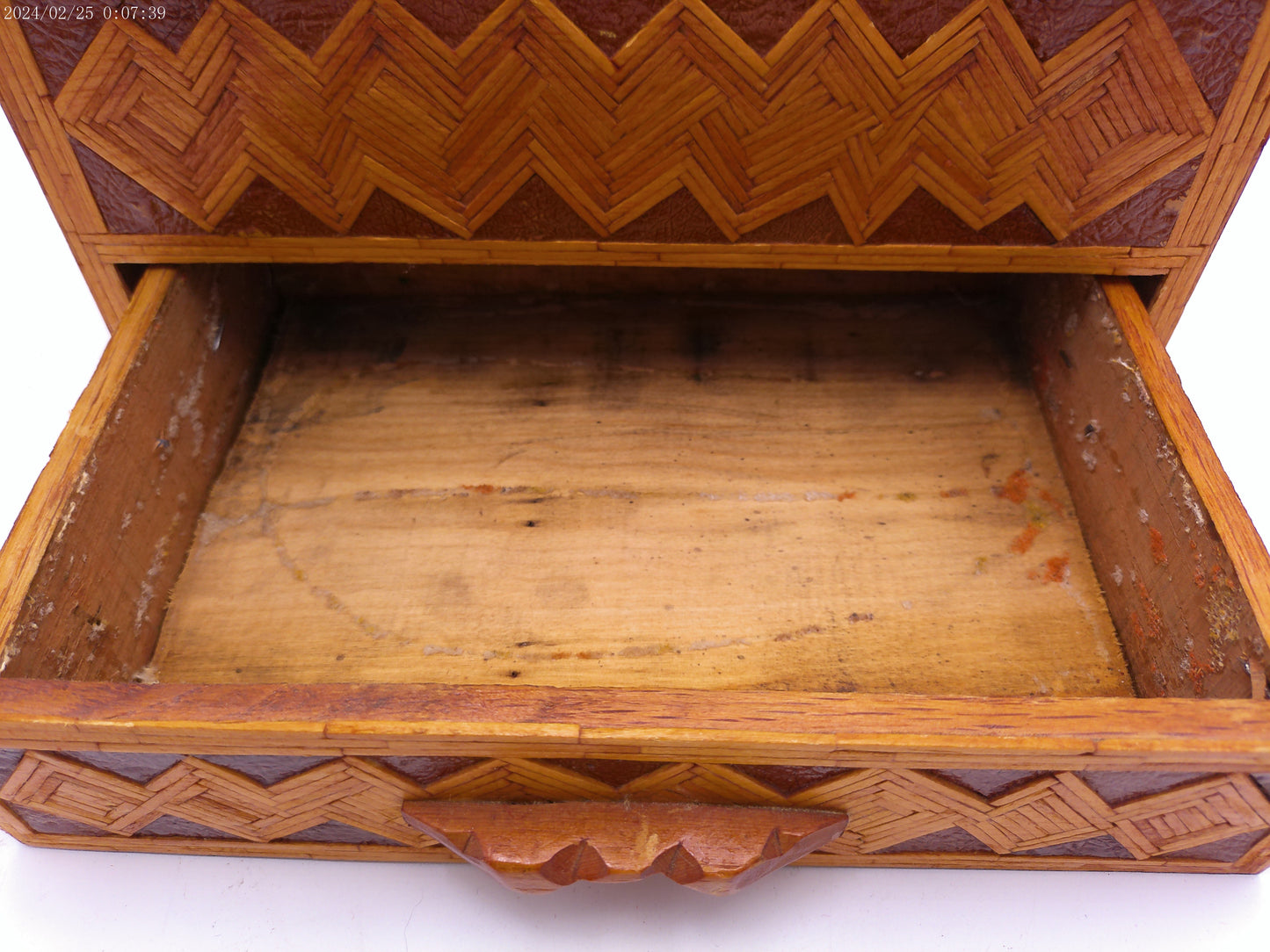 Vintage  Inlaid Jewelry Wood Box