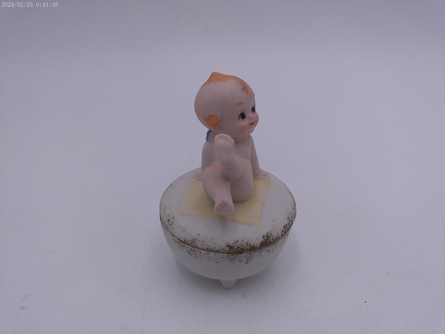 Vintage Kewpie Rare Ceramic Trinket Box