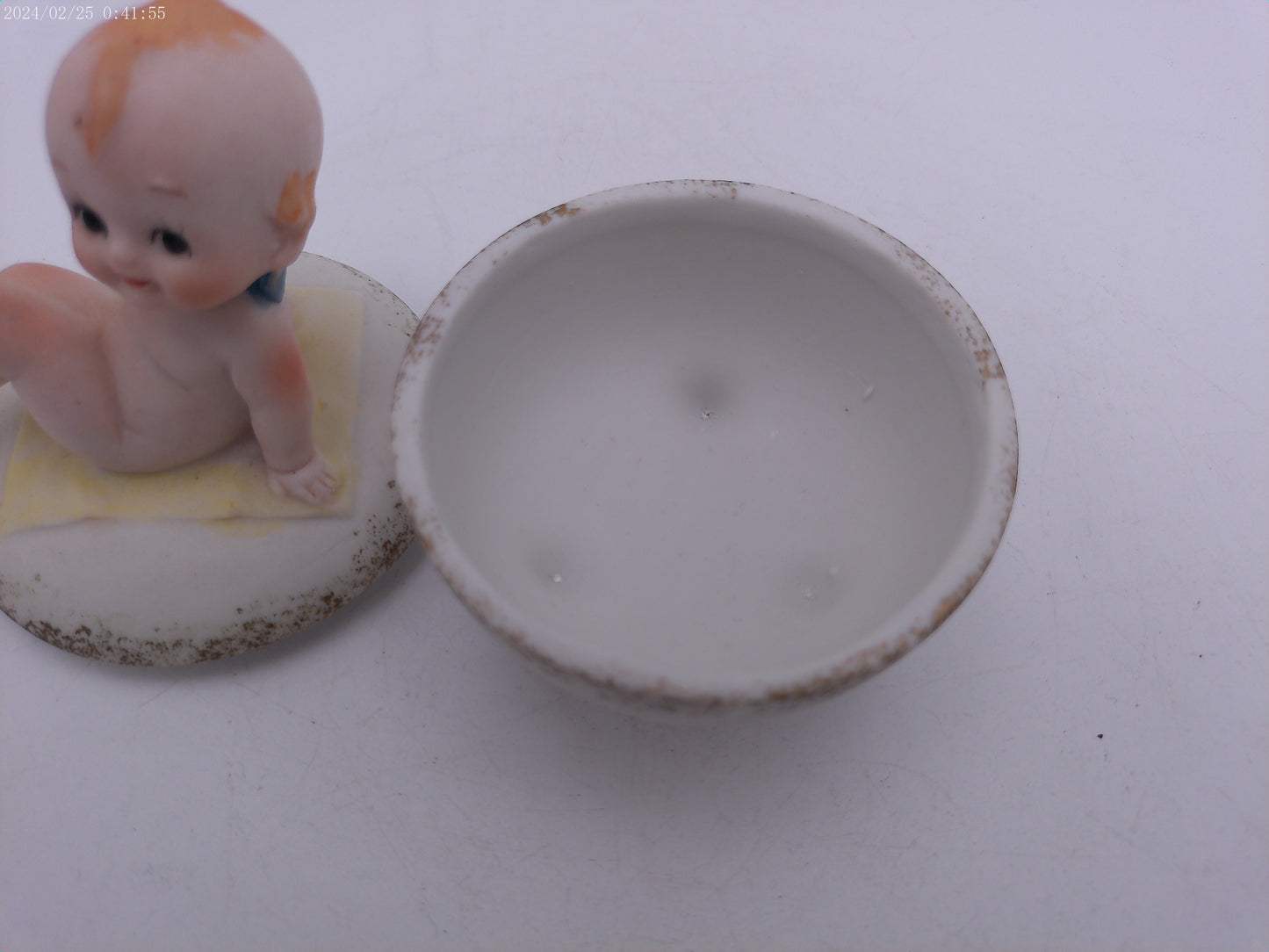 Vintage Kewpie Rare Ceramic Trinket Box
