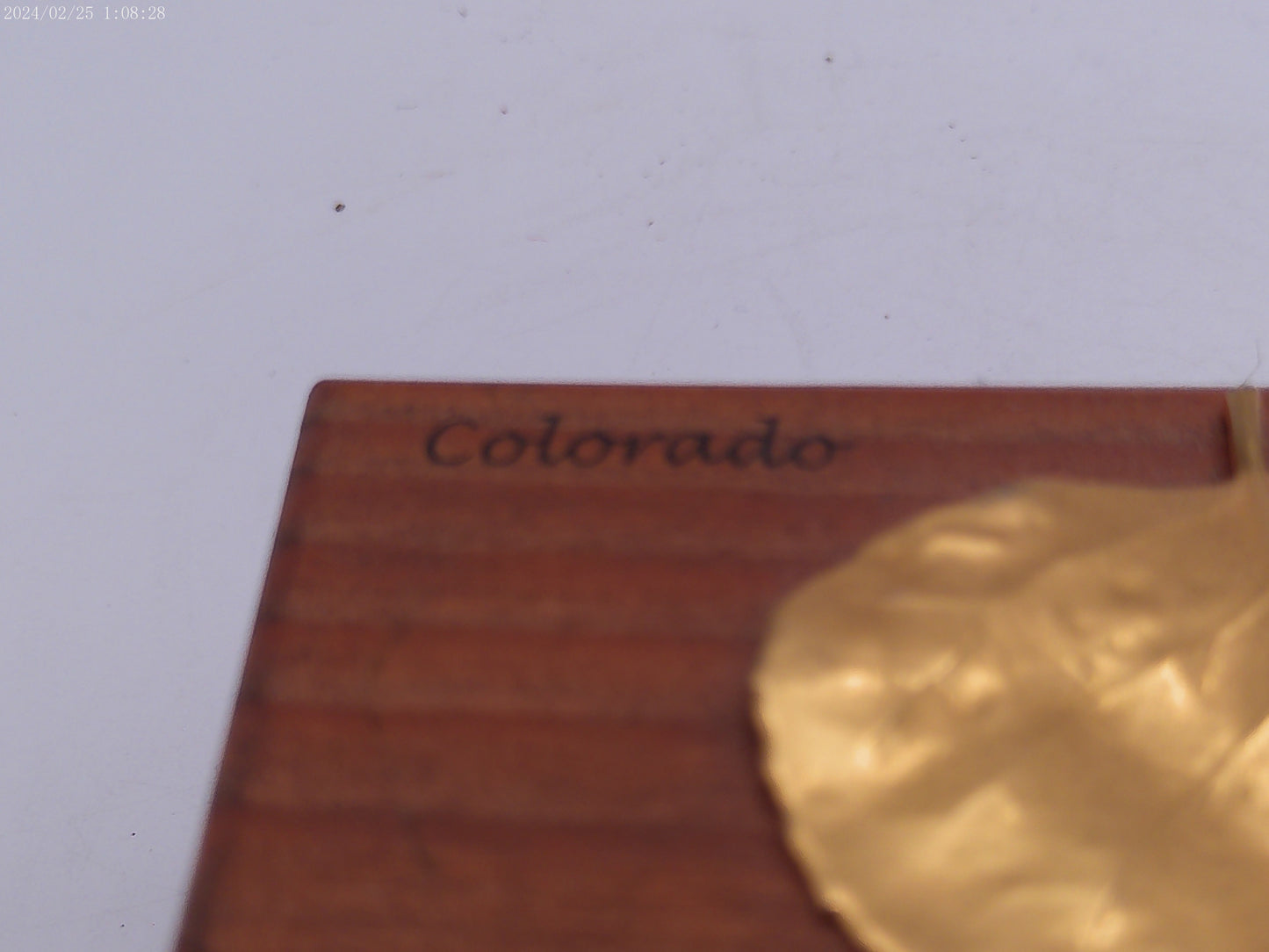 Jewelry box with Real Colorado Aspen Leaf dipped in 24k gold on top