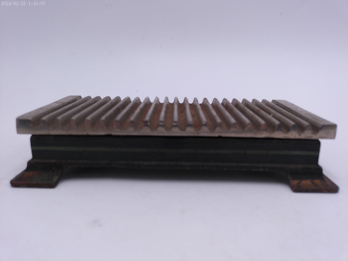 American Machine Cast Iron Hand Fluter Crimper or unique metal box