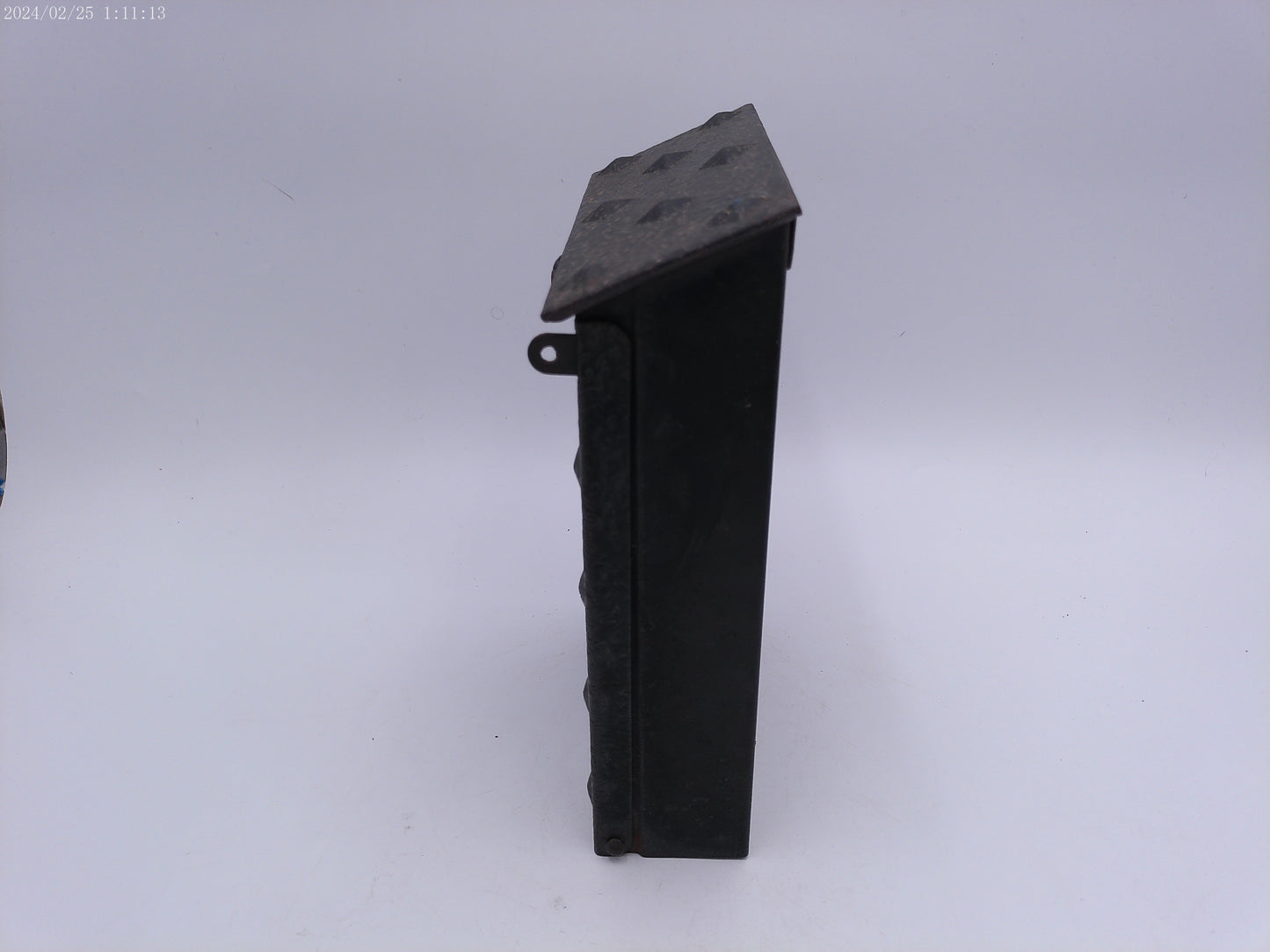 Vintage Tudor Style Black Cast Iron Mailbox Lockable