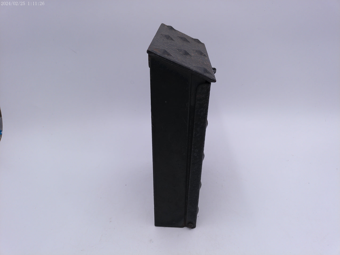 Vintage Tudor Style Black Cast Iron Mailbox Lockable