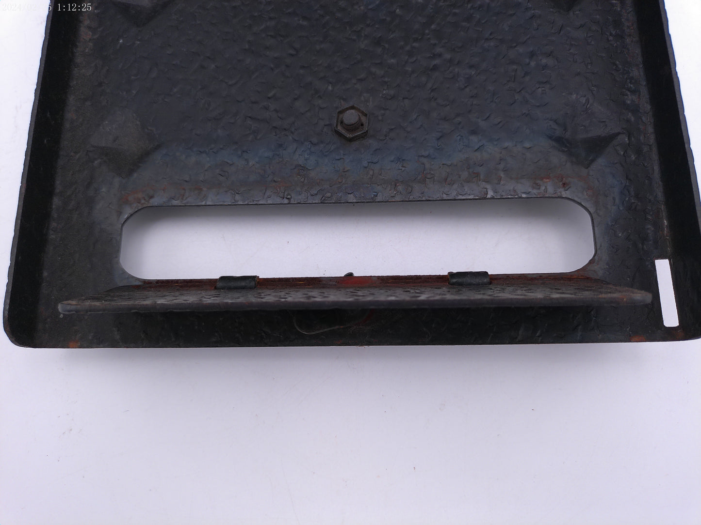 Vintage Tudor Style Black Cast Iron Mailbox Lockable