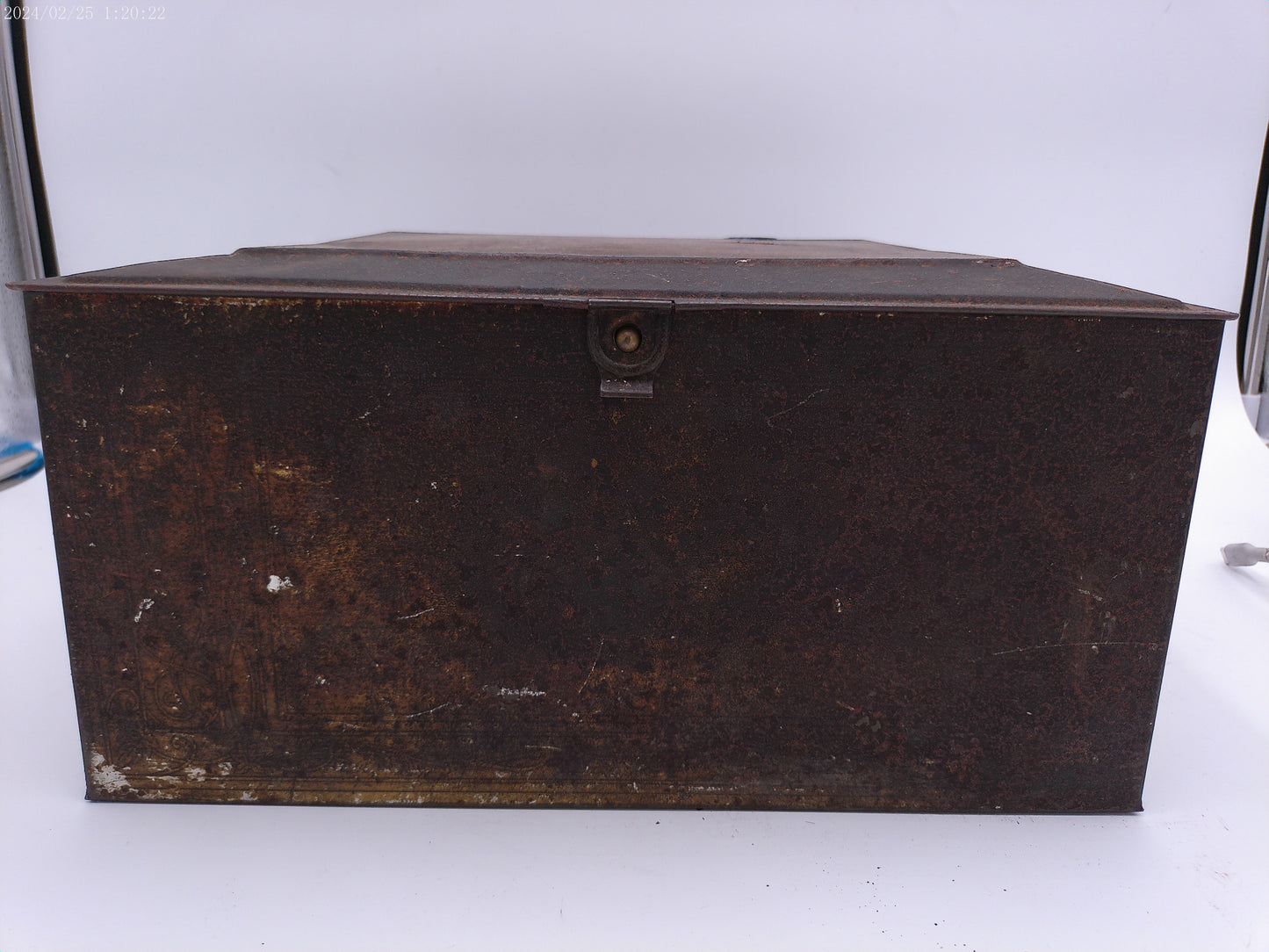 Very old Metal Box with Painting on top