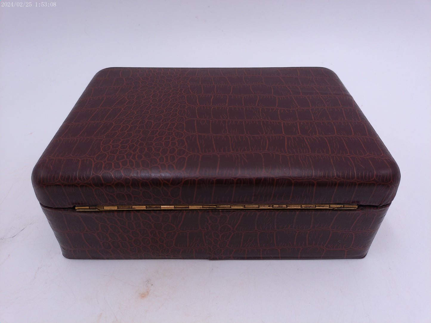 Vintage Farrington Texol Covered Metal Jewelry Box