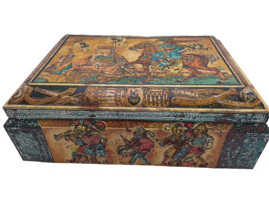 Antique Vintage Large Lebkuchenfabrik Biscuit Cookie Tin Nurnberg E.Otto Schmidt