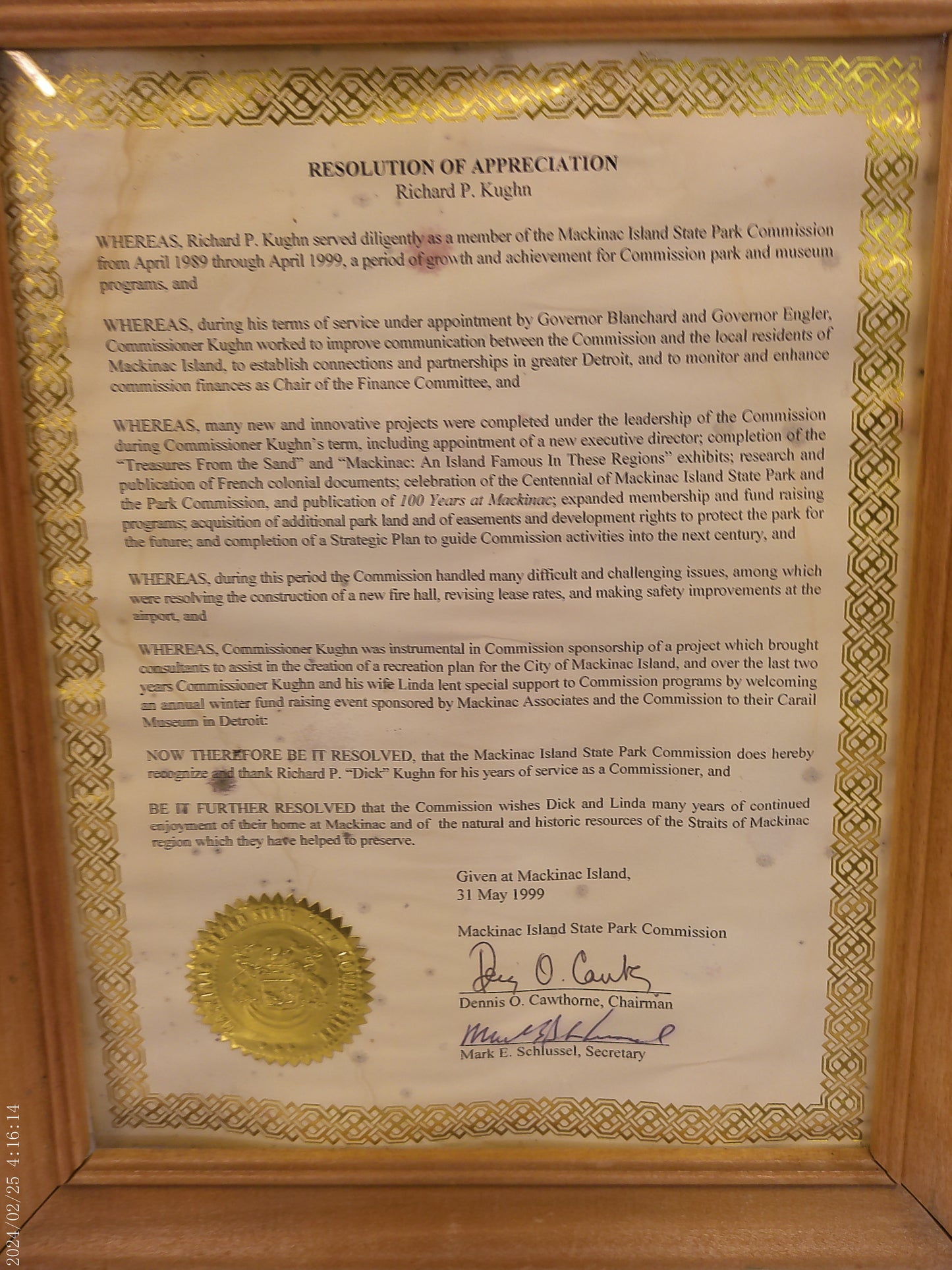 Art Two Michigan Awards Framed