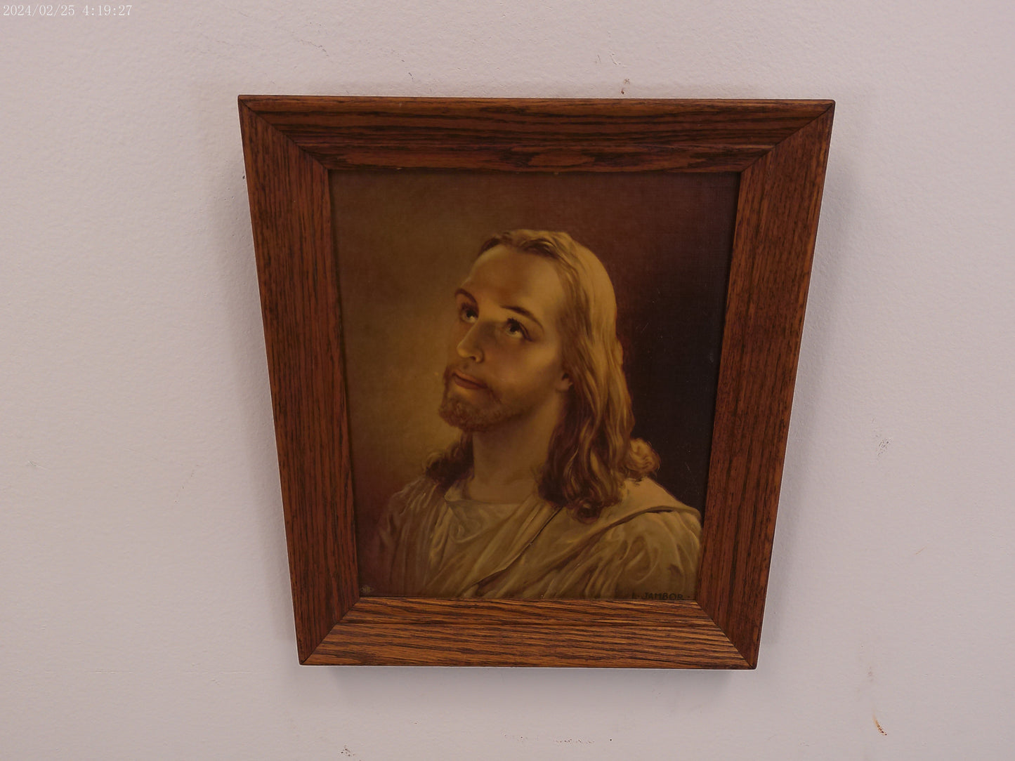 Art Lithograph Print Jesus Christ by artist L. Jambor
