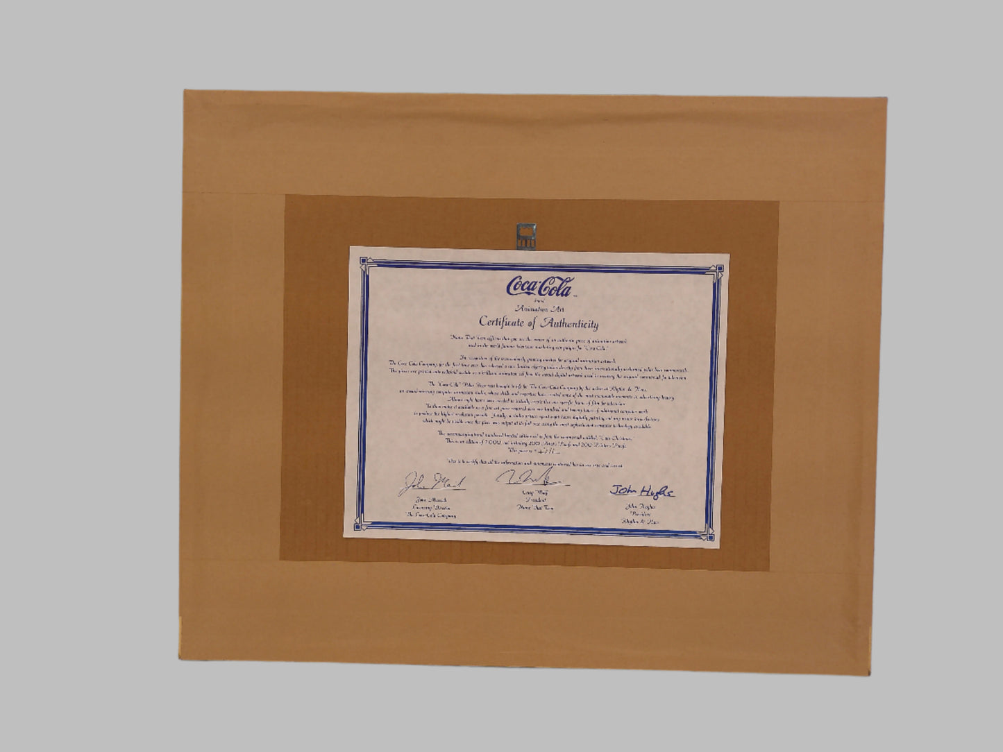 Art Coca Cola Coke Polar Bear Animation Art w/ COA, Limited Edition Artist Proof