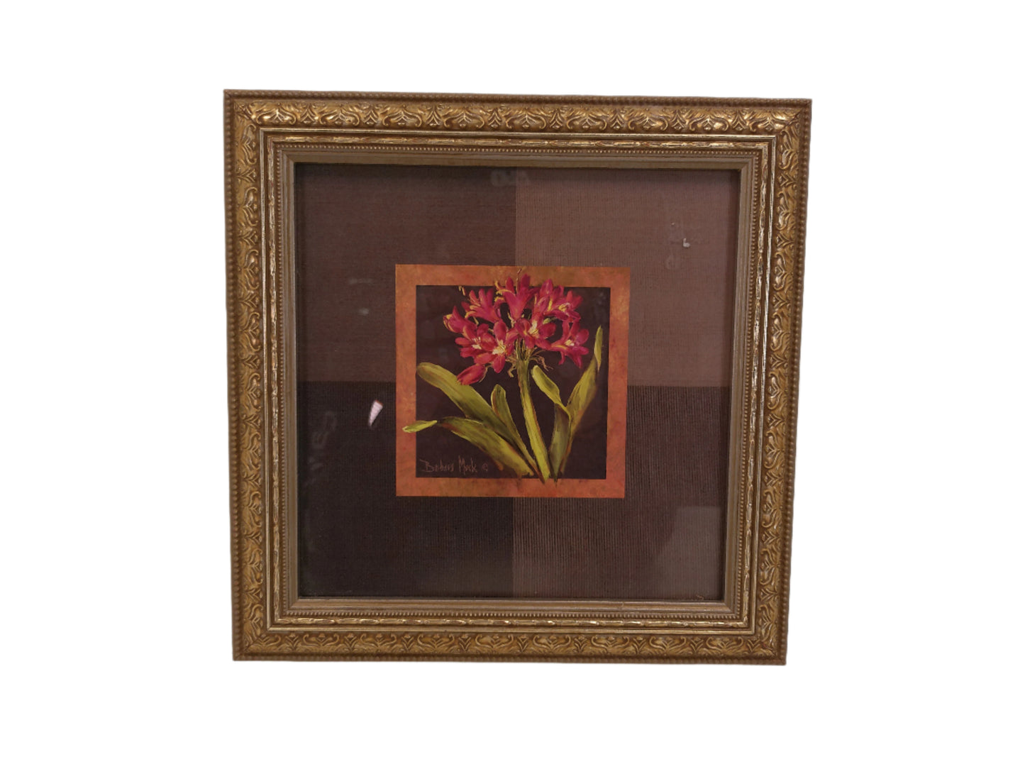 Art Signed Print Framed with glass Flowers Tropical treasures IV by Barbara Mock