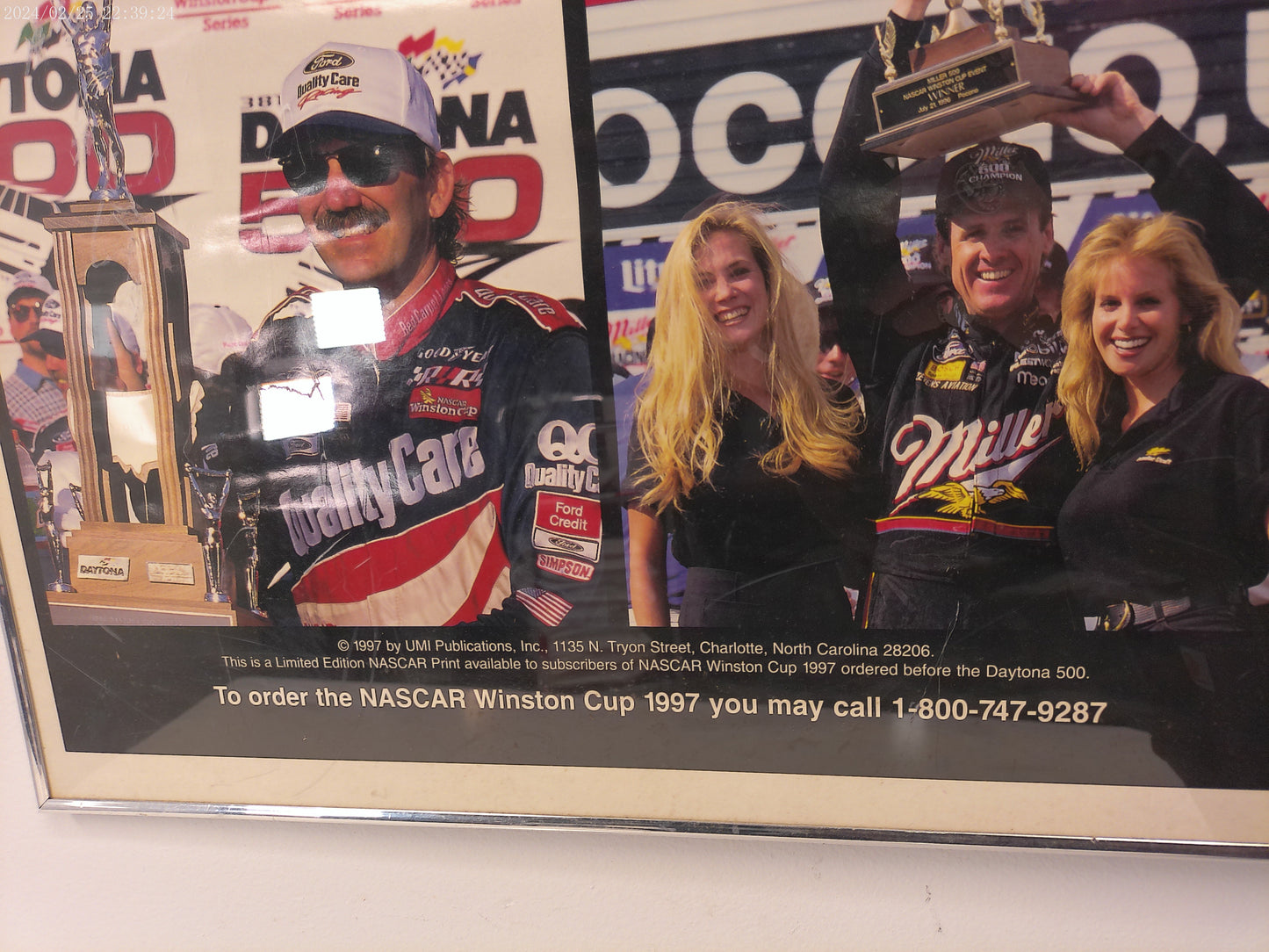Art Nascar Winston Cup 1996 Framed Poster