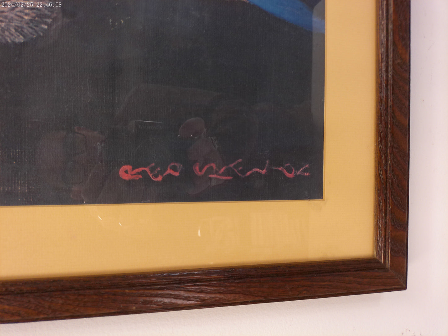 Art Offset lithography print "The Veteran" Red Skelton Framed