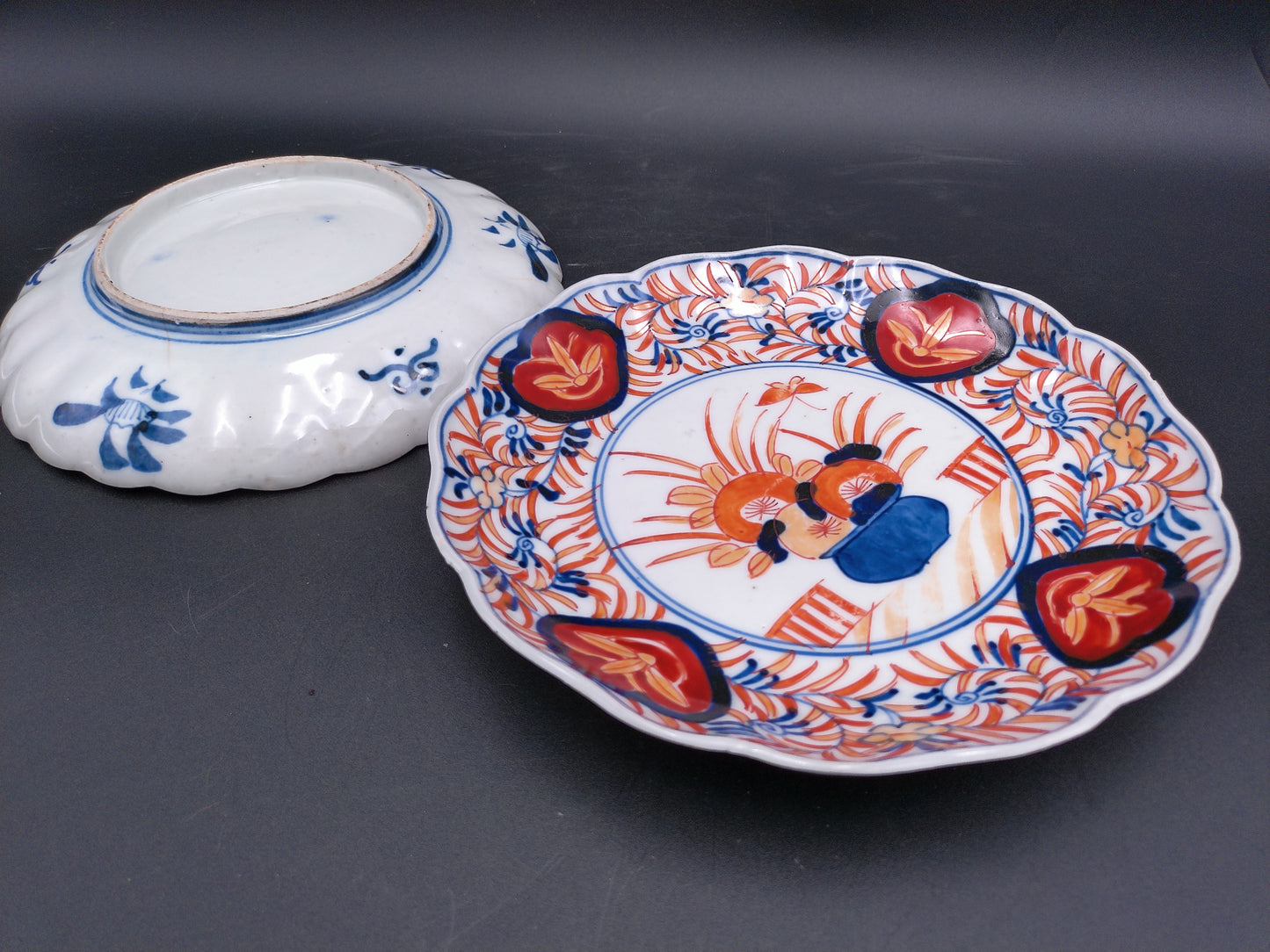 Antique Japanese Imari Plate Plates Hand Painted Porcelain