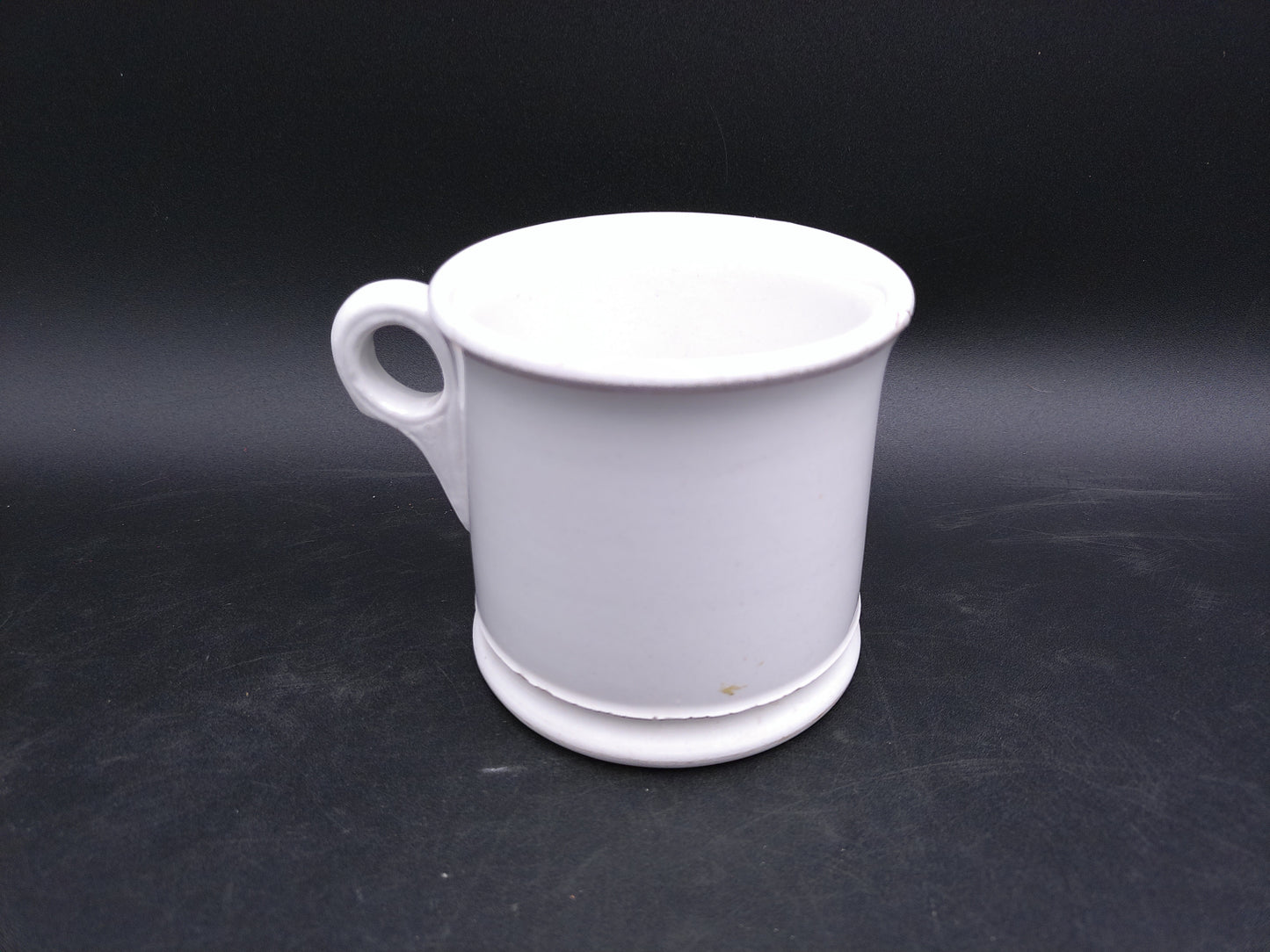 Shaving Cream Mug D.E. McNicol Clarksburg W VA Antique Ironstone