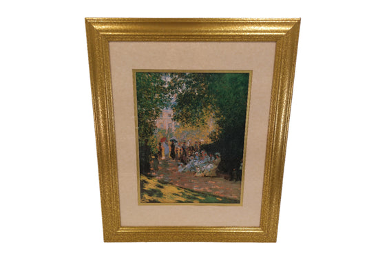 Art Claude Monet “Parisians Enjoying the Park” Framed Print 32 1/2 x 26 1/2 in.