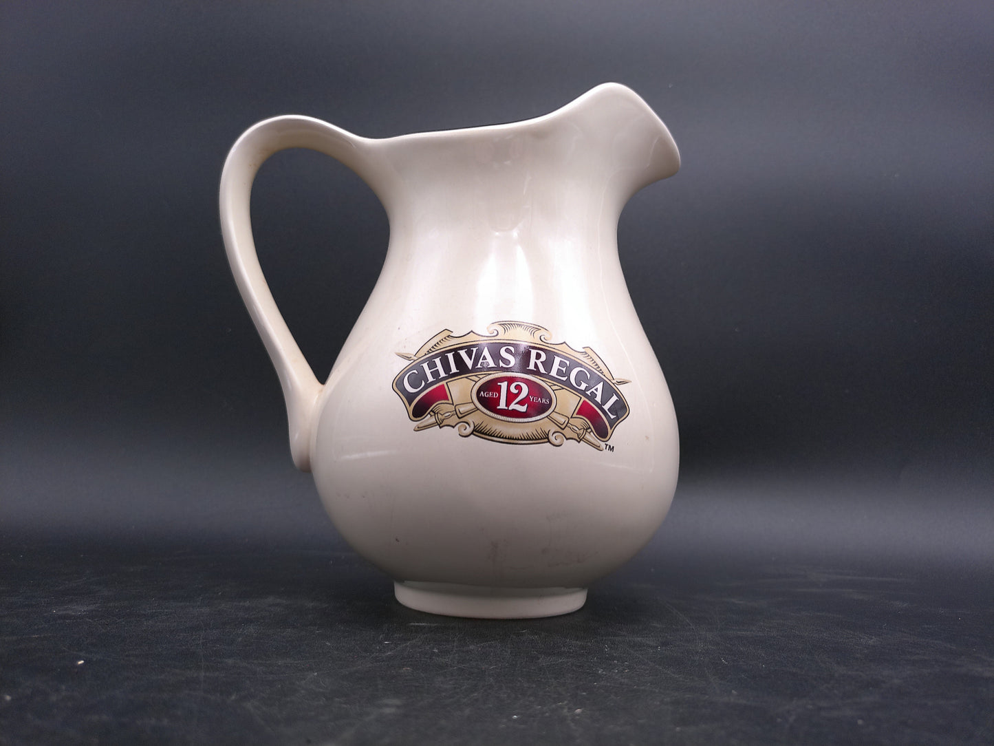 Ceramic Pitcher Chivas Regal Logo "Aged 12 Years" Bar Cabin Decor