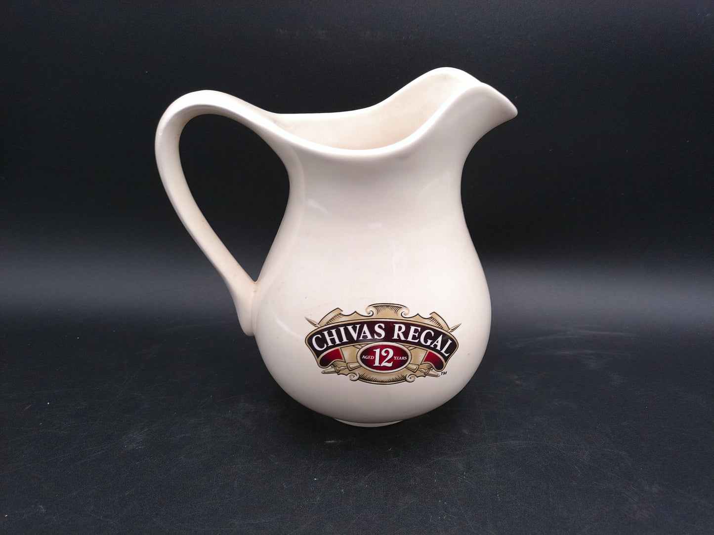 Ceramic Pitcher Chivas Regal Logo "Aged 12 Years" Bar Cabin Decor