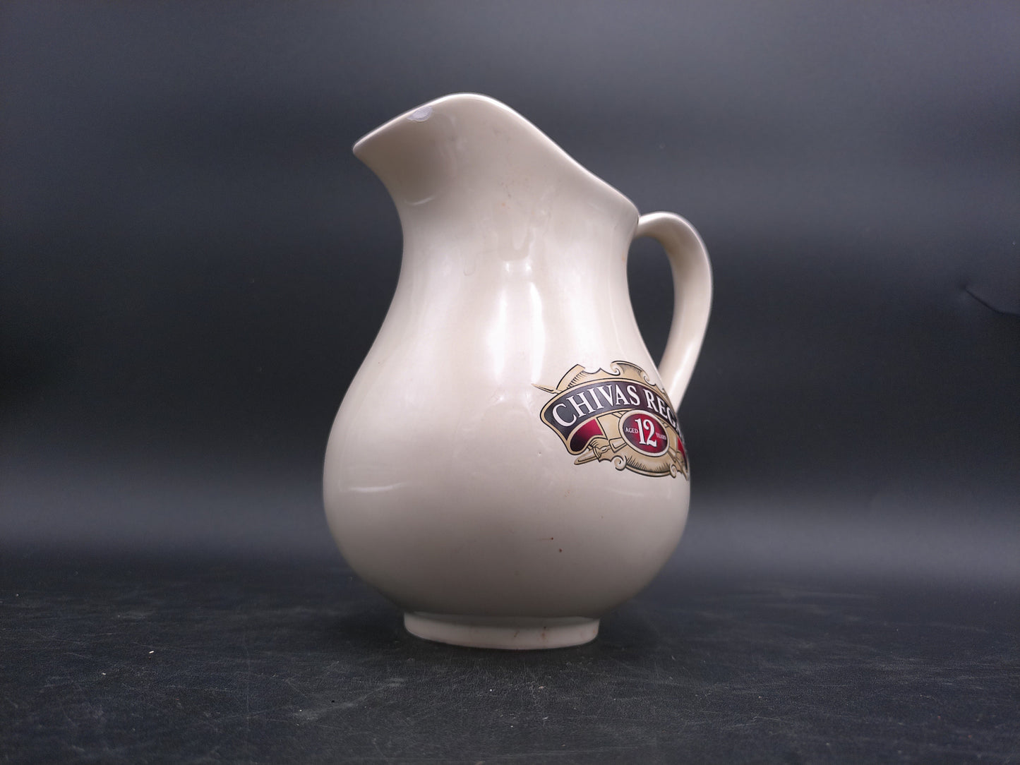 Ceramic Pitcher Chivas Regal Logo "Aged 12 Years" Bar Cabin Decor