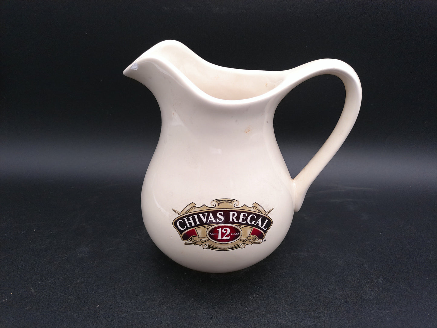 Ceramic Pitcher Chivas Regal Logo "Aged 12 Years" Bar Cabin Decor
