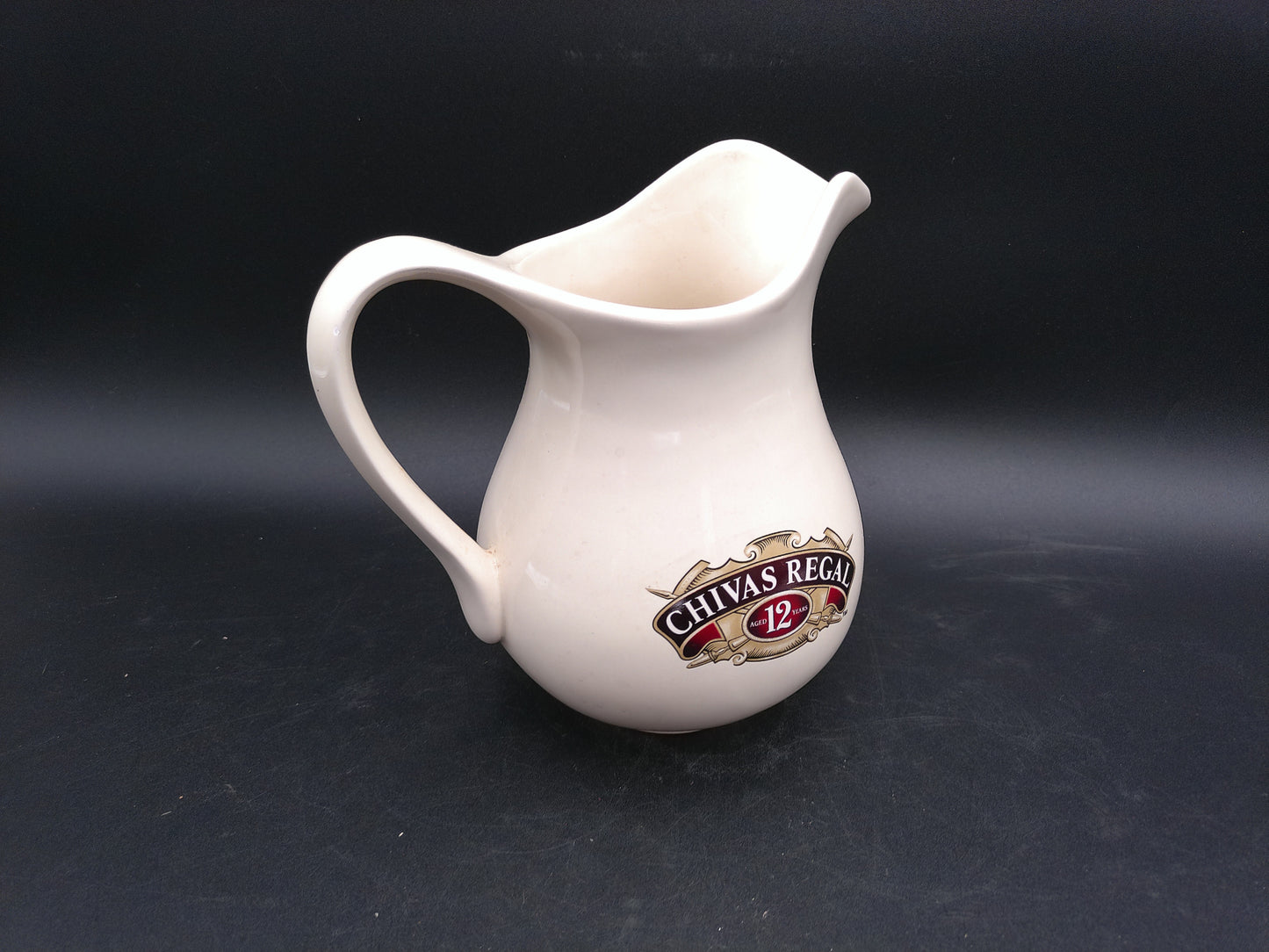 Ceramic Pitcher Chivas Regal Logo "Aged 12 Years" Bar Cabin Decor