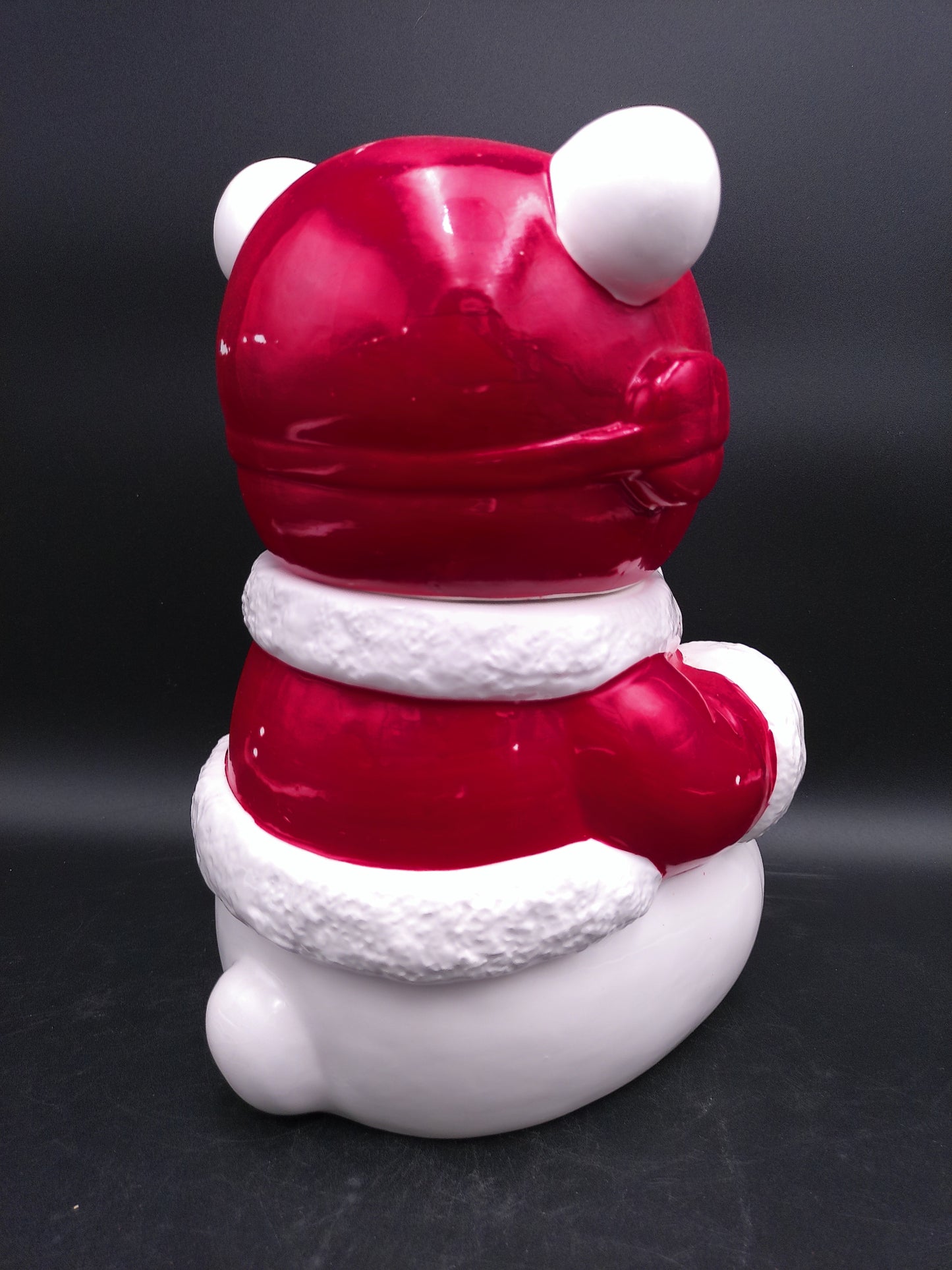 Santa Bear Aviator Cookie Jar Vintage 1987 Dayton Hudson Christmas Ceramic Jar