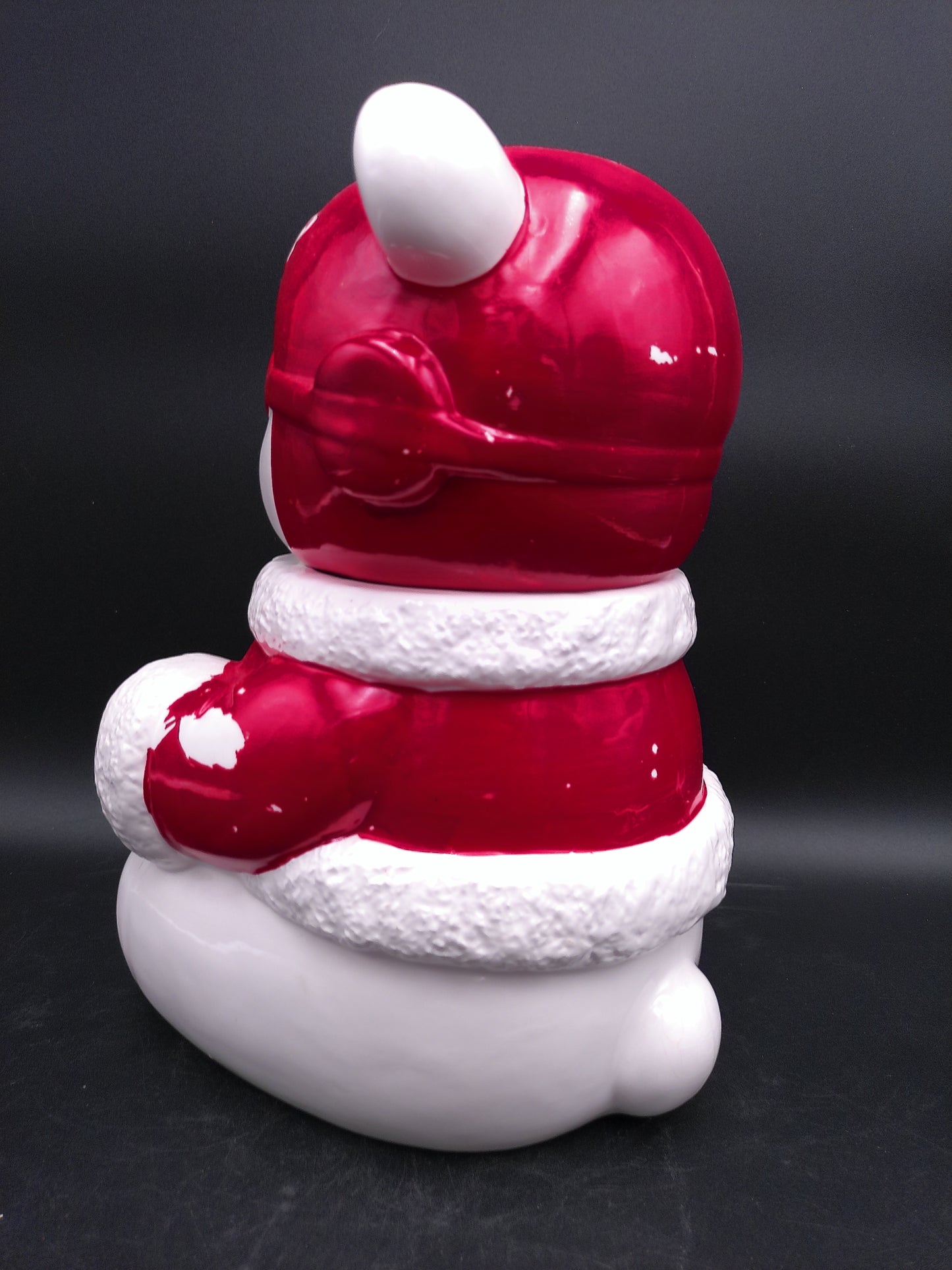 Santa Bear Aviator Cookie Jar Vintage 1987 Dayton Hudson Christmas Ceramic Jar