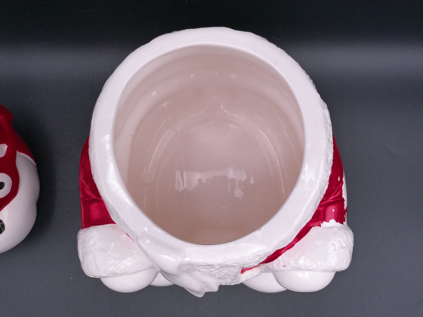 Santa Bear Aviator Cookie Jar Vintage 1987 Dayton Hudson Christmas Ceramic Jar