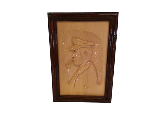 Art Hand Craved Wood Picture of Sailor Framed