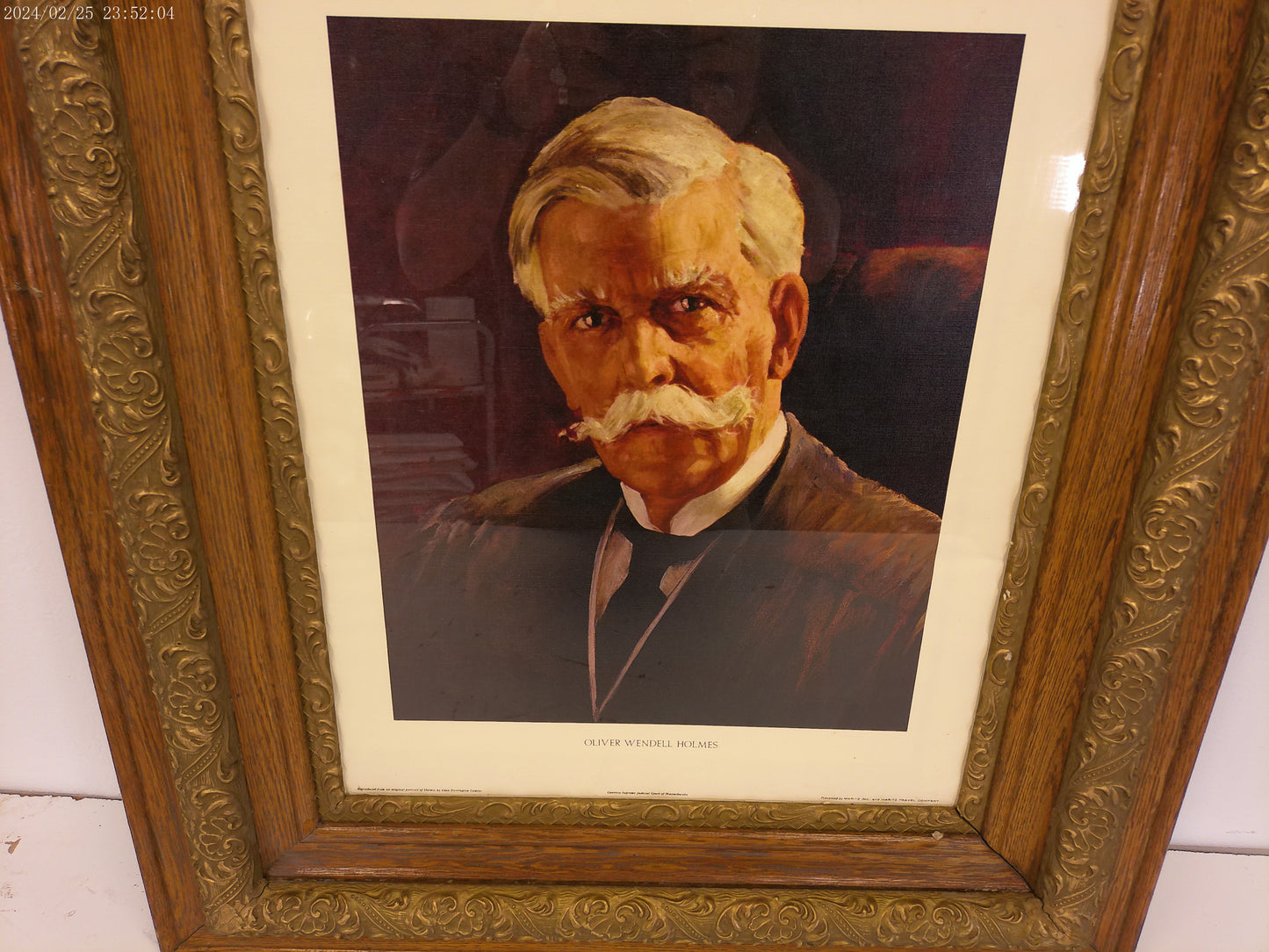 Art Print of Oliver Wendell Holmes Artist wood Frame