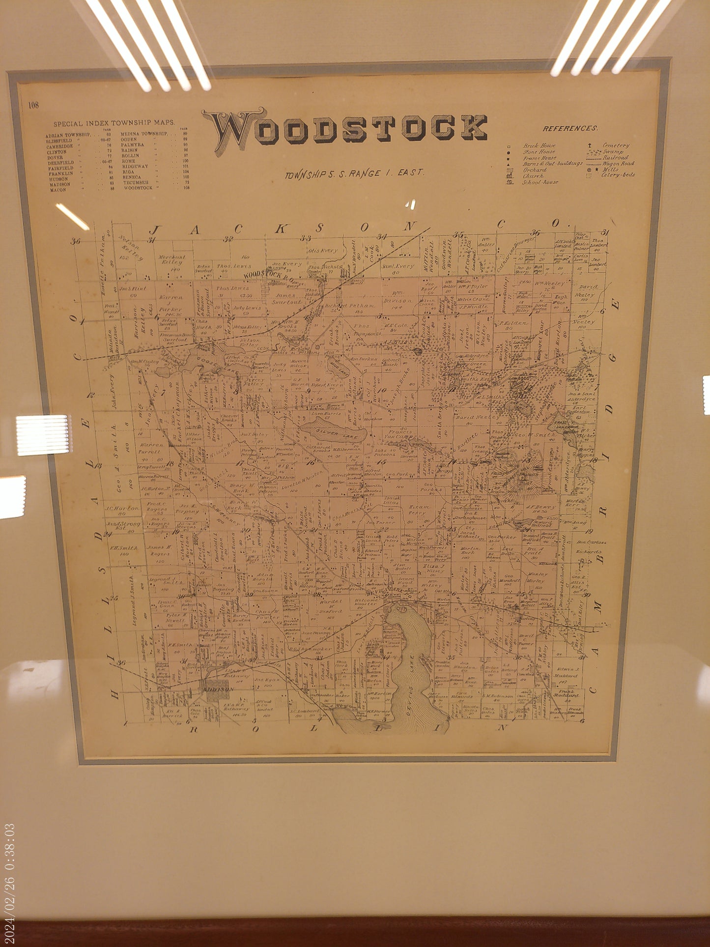 Art Woodstock Map Print  Woodstock Map  Georgia Map Framed Vintage