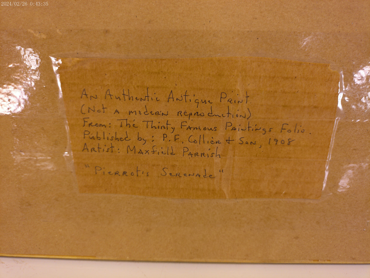 Art Maxfield Parrish Vintage Print Pierrot's Serenade circa 1908