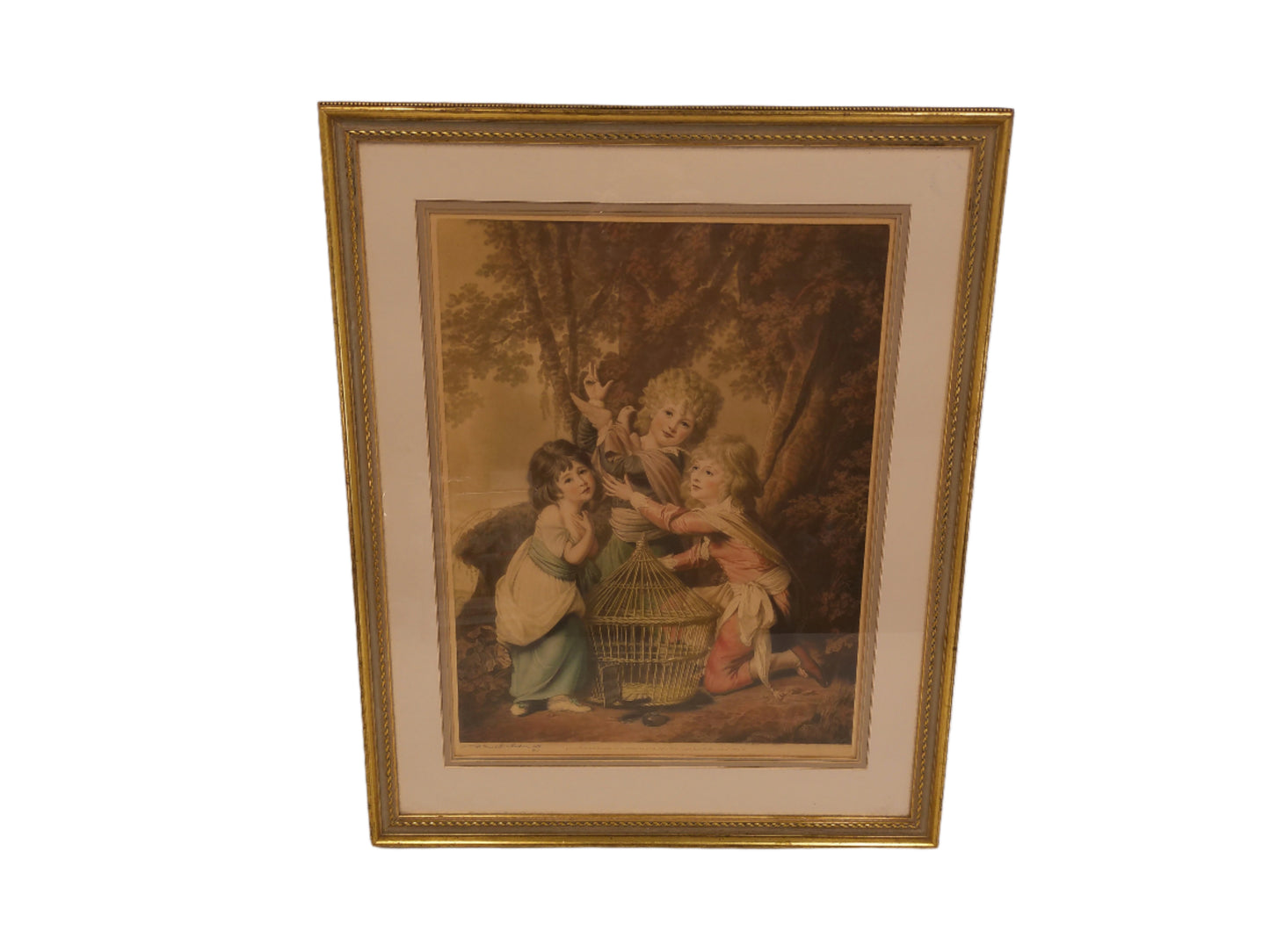 Art Henry Macbeth Raeburn Mezzotint print Signed Rare Lithograpth "The Synnot Children"