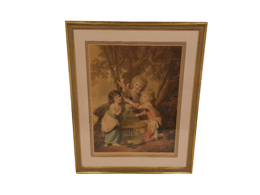 Art Henry Macbeth Raeburn Mezzotint print Signed Rare Lithograpth "The Synnot Children"