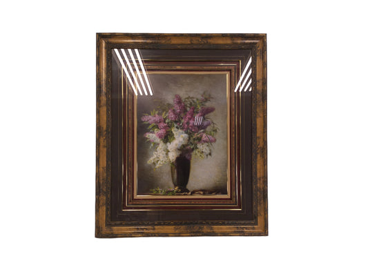 Art Beautiful Still Life Flowers in Vase print with Decorative Frame