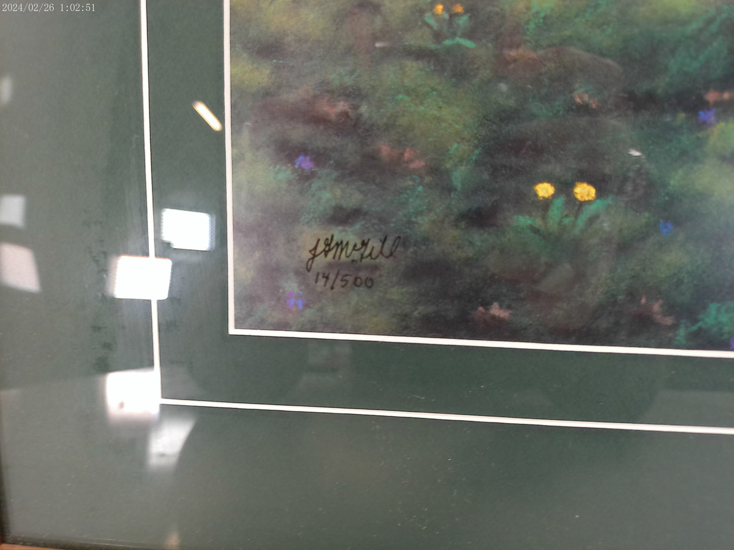 Art Print Signed Country House with Children outside JG McGill