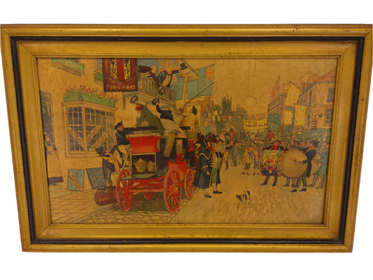 Art   By A. Ludovici  Signed "The Election at Eatanswill" 1900s