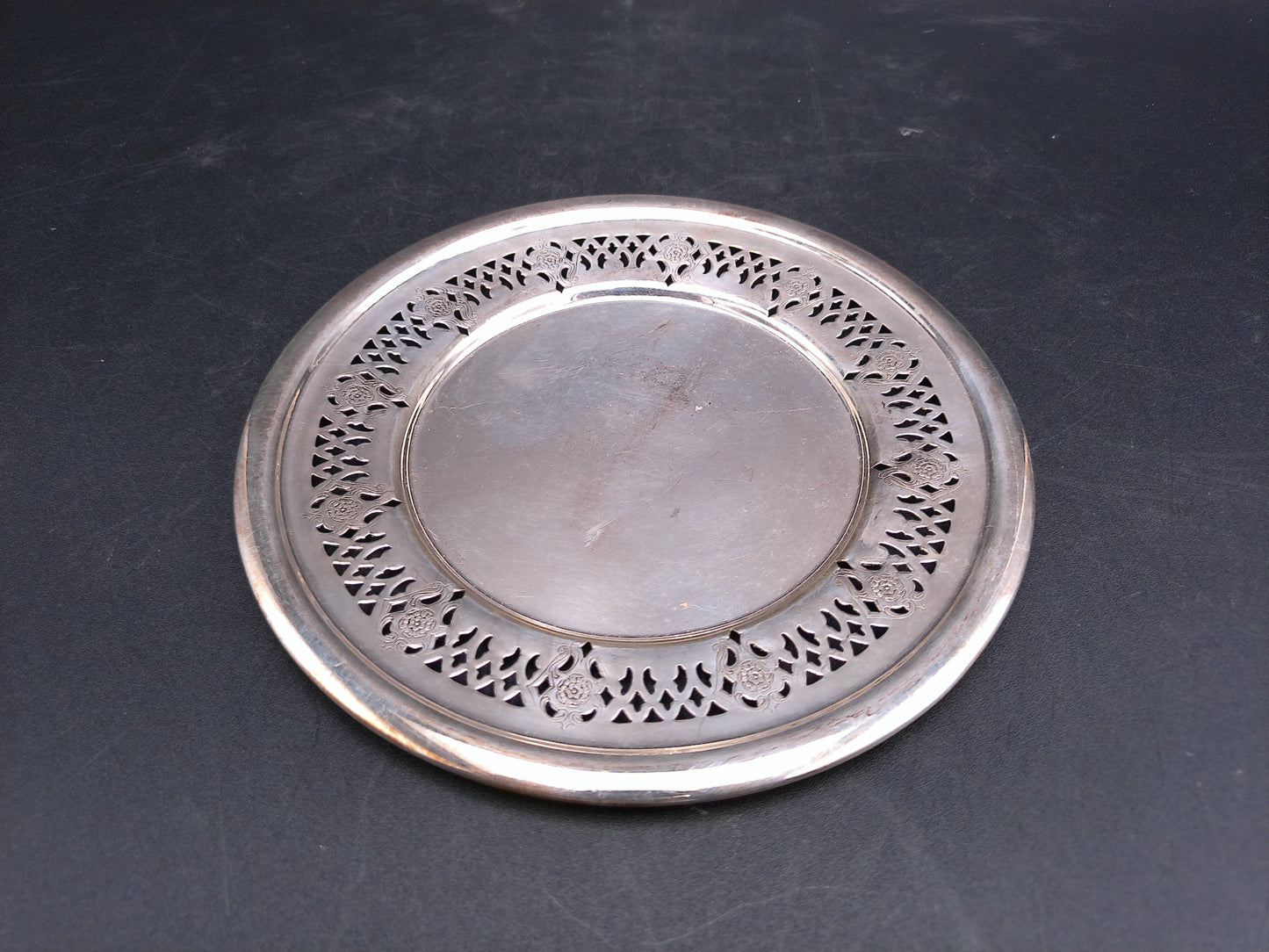 Silver Plated Vintage Serving tray plate Marked P EPNS  H. Bros England