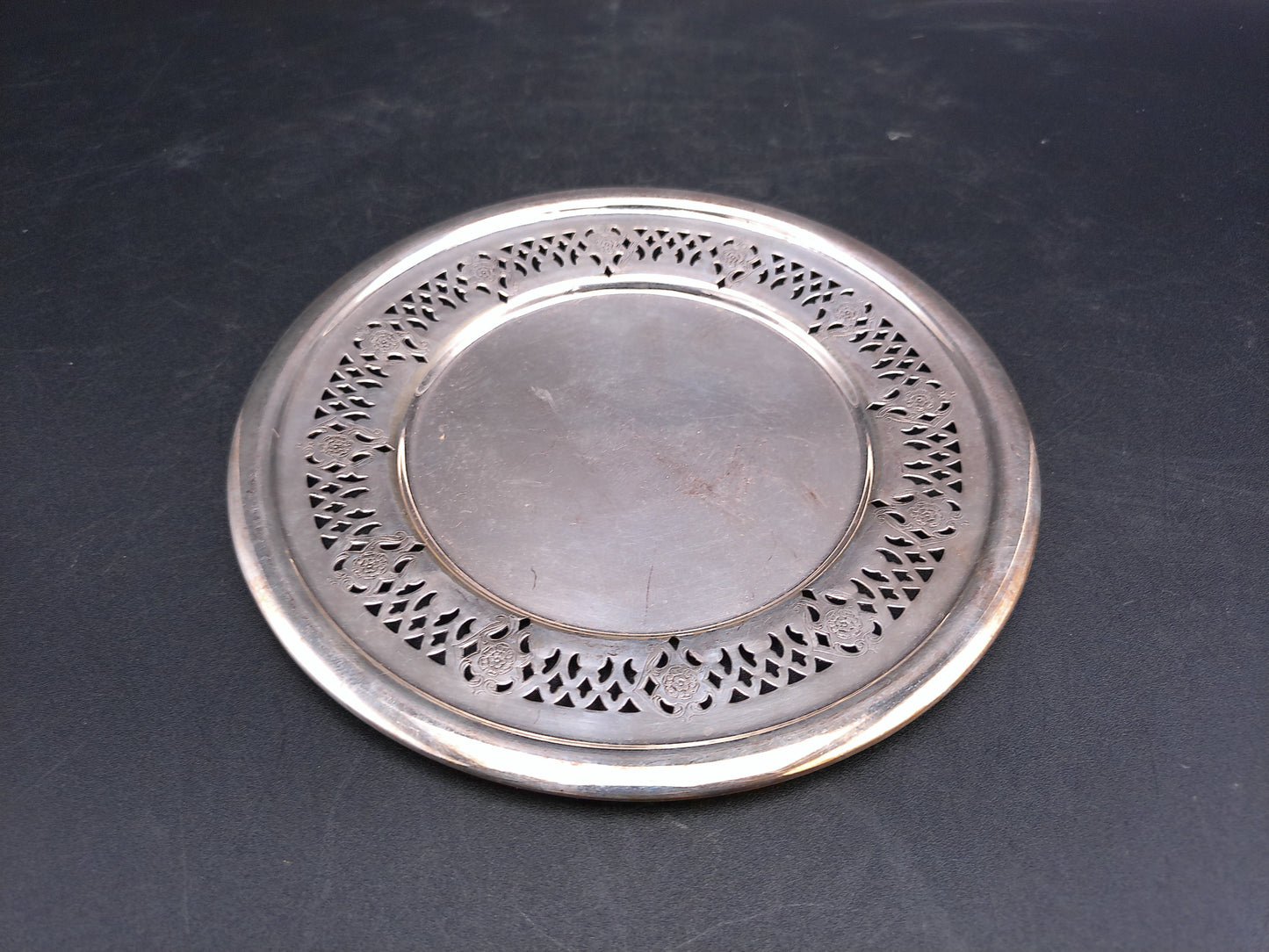 Silver Plated Vintage Serving tray plate Marked P EPNS  H. Bros England