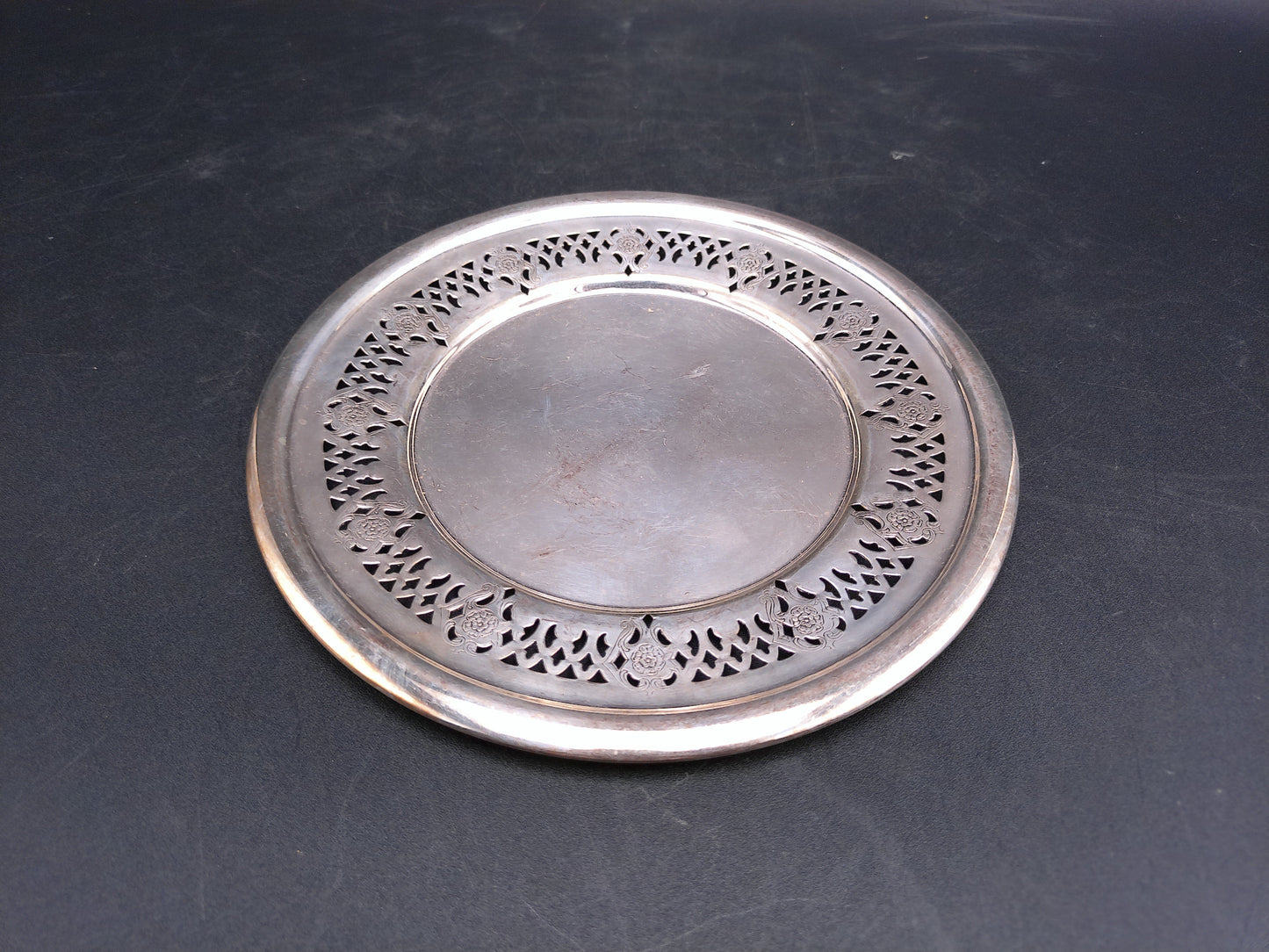 Silver Plated Vintage Serving tray plate Marked P EPNS  H. Bros England