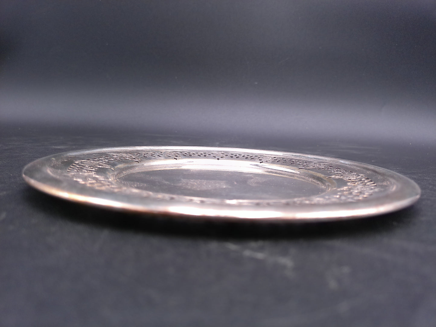 Silver Plated Vintage Serving tray plate Marked P EPNS  H. Bros England