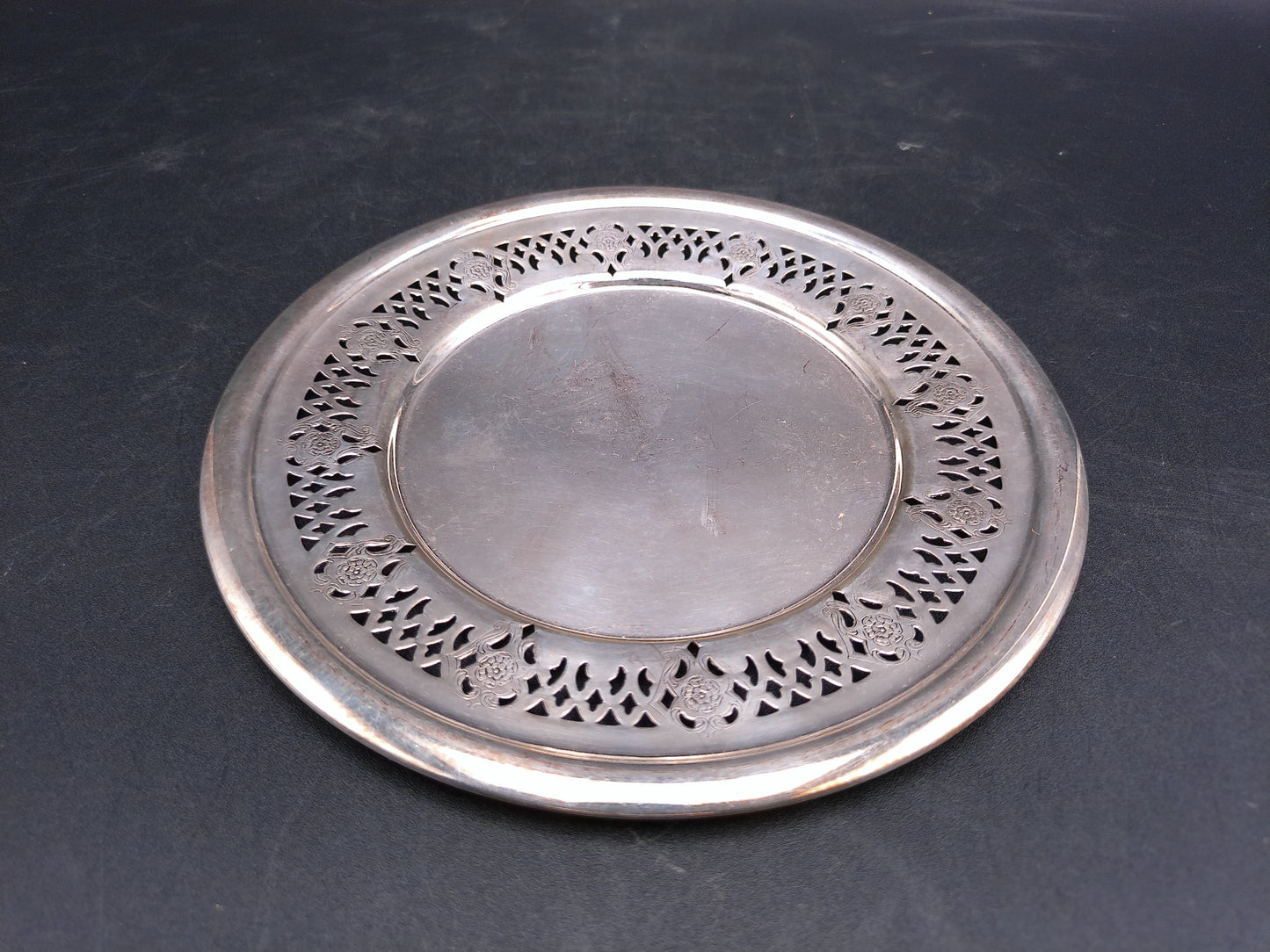 Silver Plated Vintage Serving tray plate Marked P EPNS  H. Bros England