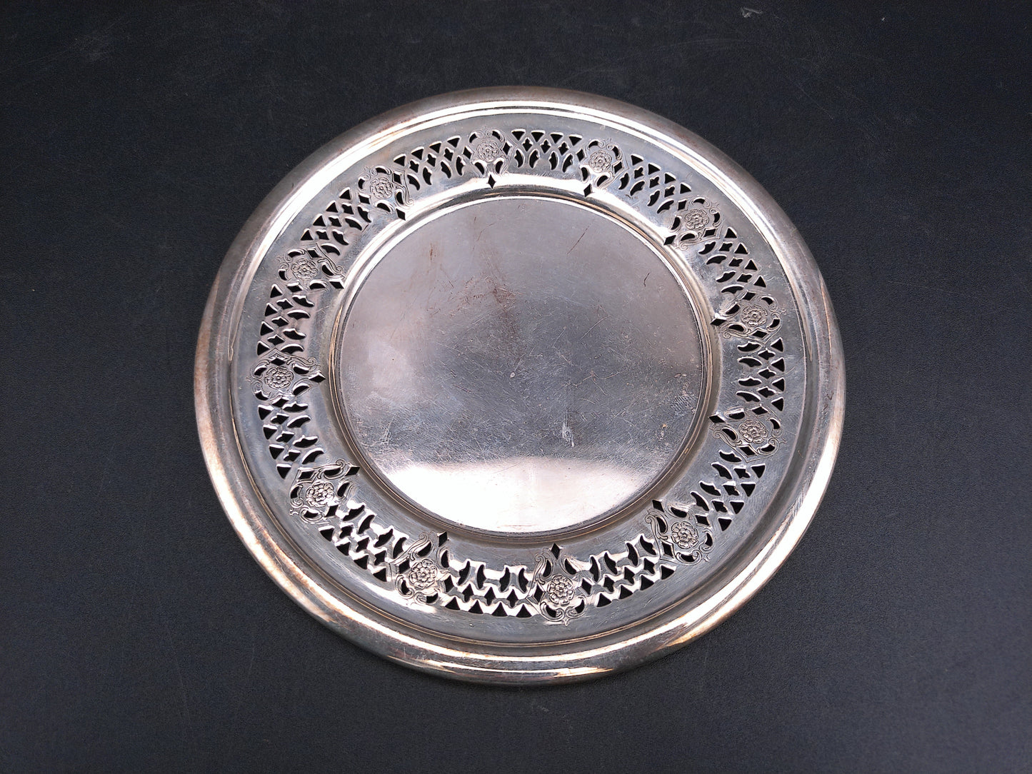 Silver Plated Vintage Serving tray plate Marked P EPNS  H. Bros England