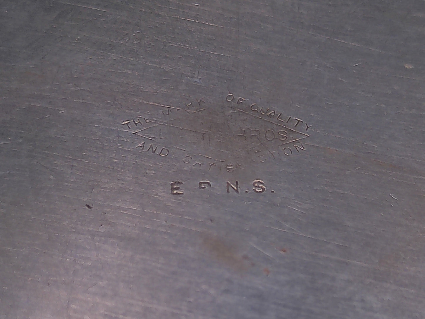 Silver Plated Vintage Serving tray plate Marked P EPNS  H. Bros England